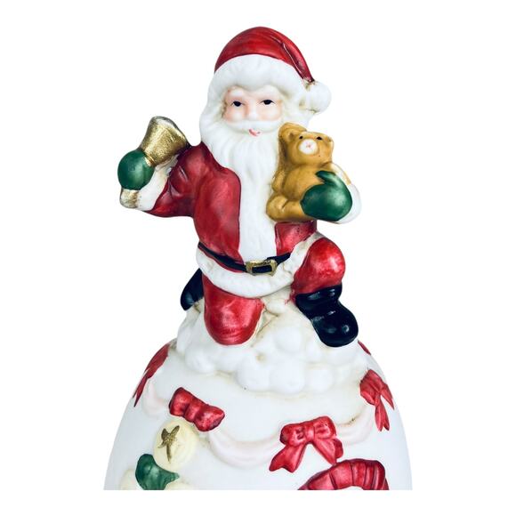 LIGHTED SANTA BELL Christmas Around The World Decoration Night Light Table Lamp - Picture 3 of 10